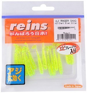 Приманка Reins Aji ringer shad 1,5'' цв. 431 chart silver glitter уп 15шт