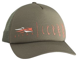 Бейсболка Sitka Antler evolution elk foam trucker deep olive