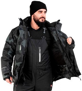 Костюм Nisus Arctic зимний серый черный шелтер - фото 8