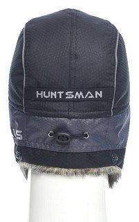 Шапка-ушанка Huntsman Полюс серый/черный  - фото 30