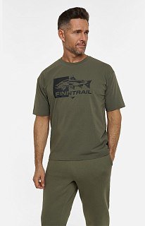 Футболка Finntrail Fish 6718 Khaki - фото 4