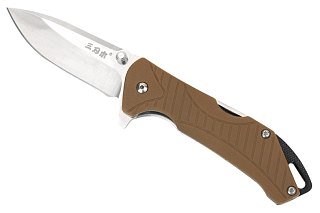 Нож Sanrenmu 7089SUX-PO-T3 складной сталь 12C27 Matte mirror desert PA66 GF - фото 5
