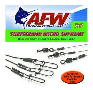 Поводок оснащенный AFW Surfstrand micro supreme camo 20см 12кг