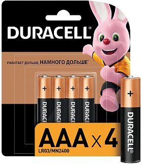 Батарейка Duracell LR03 AAА уп.4шт - фото 1