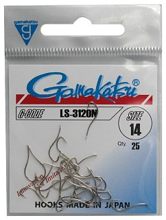 Крючок Gamakatsu LS-3120N nickel №14 - фото 1