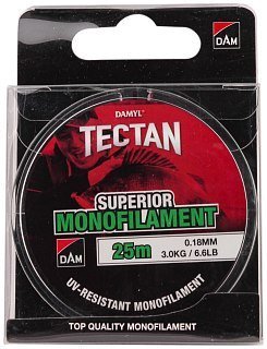 Леска DAM Tectan Superior 25м 0,18мм 3,0кг 6,6lbs green