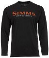 Футболка Simms Logo LS Black 