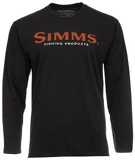 Футболка Simms Logo LS Black