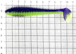 Приманка Keitech виброхвост Swing impact fat 3,8" Pal 06 violet lime belly - фото 2