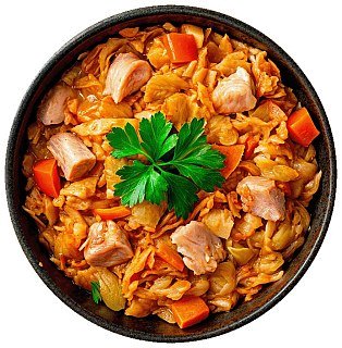 Готовая еда 7 Верст Капуста тушеная с курицей в реторт пакете - фото 2