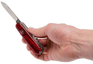 Нож Victorinox 91мм полупрозрачный красный - фото 2
