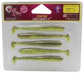 Приманка Crazy Fish Vibro worm 3,4" F13-85-4D-6