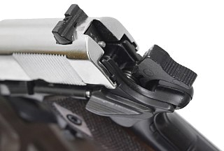 Пистолет Курс-С Colt 1911 СО 10х24 хром охолощенный - фото 8