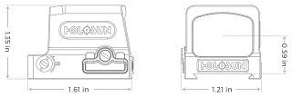 Прицел коллиматорный Holosun Elite HE509T-GR X2 закрытый на пистолетный затвор - фото 5