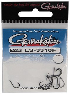 Крючок Gamakatsu NL LS-3310F black №12 - фото 2