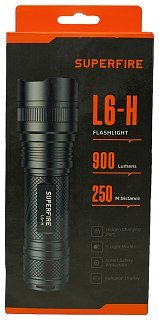 Фонарь Superfire L6-H тактический 900 Lumens - фото 4