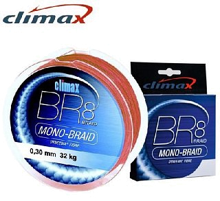 Шнур Climax BR8 Mono braid 135м 0,10мм 6,0кг красный