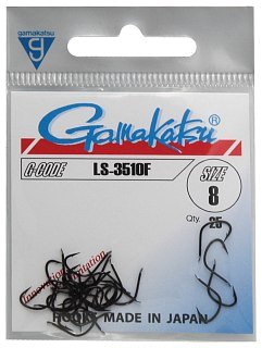 Крючок Gamakatsu LS-3510F black №8 - фото 1
