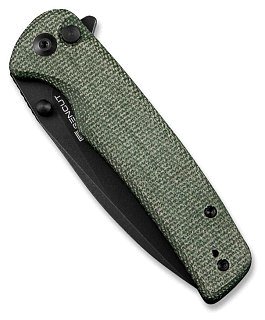 Нож Sencut Sachse Flipper & Button Lock & Thumb Stud Knife Green Micarta Handle  - фото 4