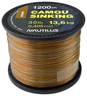 Леска Nautilus Camou Brown Sinking 1200м 0,405мм  - фото 4