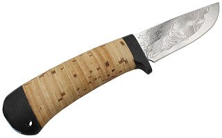Нож Росоружие Малек 2 95х18 береста гравировка - фото 2