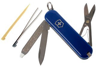 Нож-брелок Victorinox Classic 58мм 7 функций синий - фото 2