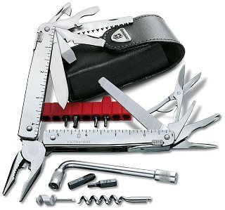 Мультиинструмент Victorinox SwissTool X Plus в кожаном чехле - фото 8