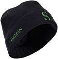 Шапка Shaman черная с зеленой вышивкой