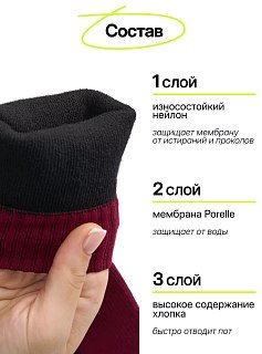 Носки Nucex НМ01 burgundy - фото 2