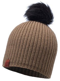Шапка Buff Knitted hat adalwolf brown taupe