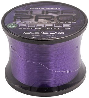 Леска Gardner Sure pro purple 12lb 0,30мм 1320м - фото 1