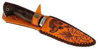 Нож ИП Семин Сокол кованая сталь 95x18 со следами ковки венге литье - фото 2