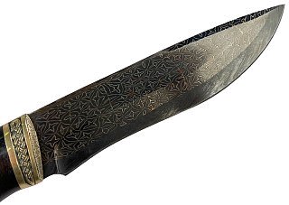 Нож ИП Семин Беркут мозаич. дамасская сталь литье набор стаб.дерево - фото 2