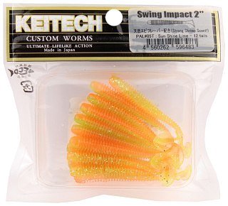 Приманка Keitech виброхвост Swing impact 2" Pal 05 Sun Shine Lime