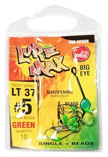 Крючки LureMax Trout LT37 №5 Green 10шт