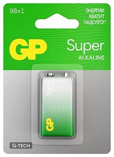 Батарейка GP 9V Alkaline 1604AA21-5CRSBC1 Super - фото 1