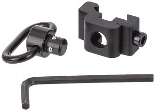 Антабка ShotTime быстросъёмная QD на Weaver для ремня 30мм чёрный - фото 3