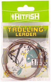 Поводок Hitfish Trolling leader nylon 900мм 38,7кг d 0,91 1шт
