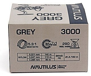 Катушка Nautilus Grey 3000 Com - фото 12