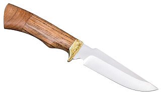 Нож ИП Семин Следопыт сталь 65х13 литье рукоять ценные породы дерева гравировка - фото 4