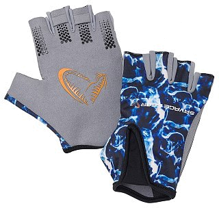 Перчатки Savage Gear Marine Half Glove Sea blue - фото 1