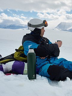 Термос Арктика с узким горлом американский дизайн 1200мл зеленый - фото 7