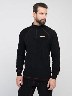 Термобелье Huntsman Thermoline zip флис черный р.S - фото 3