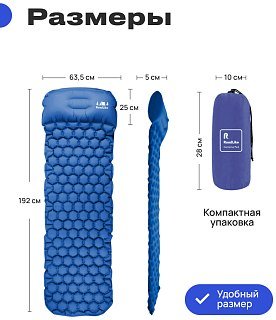 Коврик RoadLike Venture надувной черника - фото 2