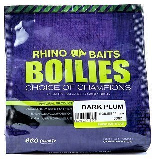 Бойлы Rhino Baits Dark Plum темная слива dumbells 14мм 500гр - фото 1