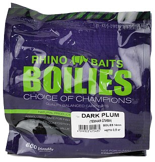 Бойлы Rhino Baits Dark Plum темная слива 14мм 500гр - фото 1