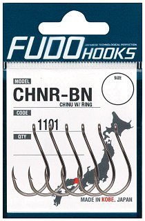 Крючки Fudo Chinu W/ Ring CHNR-BN 1101 BN №4  - фото 1