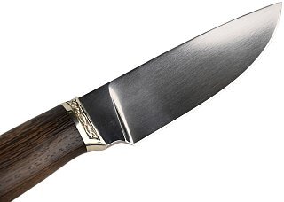 Нож ИП Семин Сокол кованая сталь 95х18 венге литье - фото 4