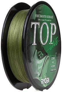 Шнур Ryobi TOP PE4X-120M 0,8/d-0,148mm Dark green - фото 2