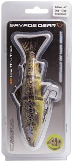 Приманка Savage Gear 4D Line thru trout 15см 35гр SS 03 dark brown trout